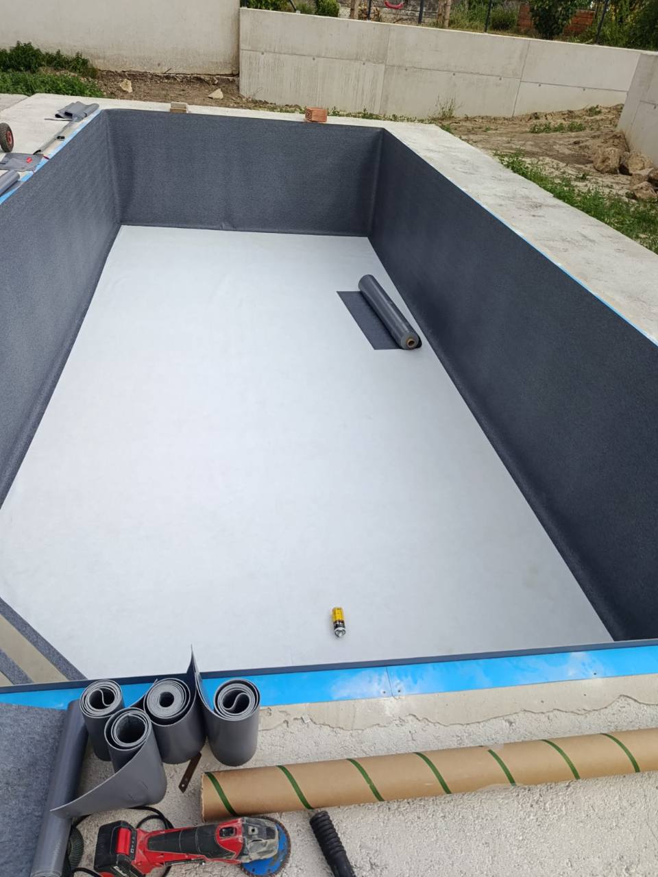 Poolfolien-Projekt: Becken mit neuer Folienauskleidung